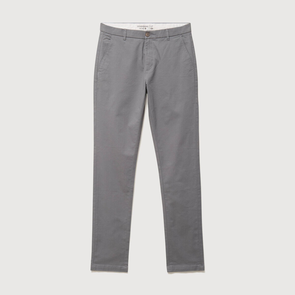 Pantalon chino slim gris homme