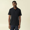 Polo col polo manches courtes en coton noir homme