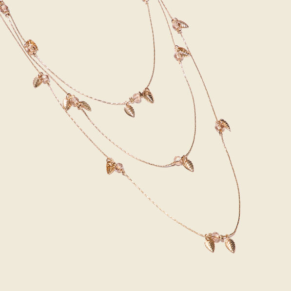 Collier multichaînes couleur or femme