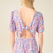 Robe longue évasée rose femme