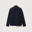 Surchemise droite col am&eacute;ricain bleu marine homme