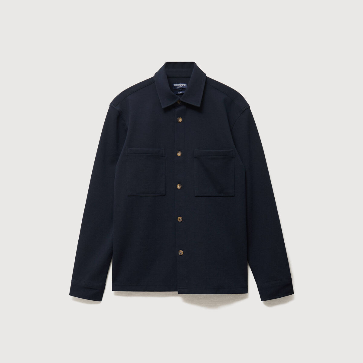Surchemise droite col am&eacute;ricain bleu marine homme