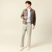 Jeans large 5 poches longueur 32 denim beige homme