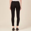 Jeans skinny zippé denim noir femme