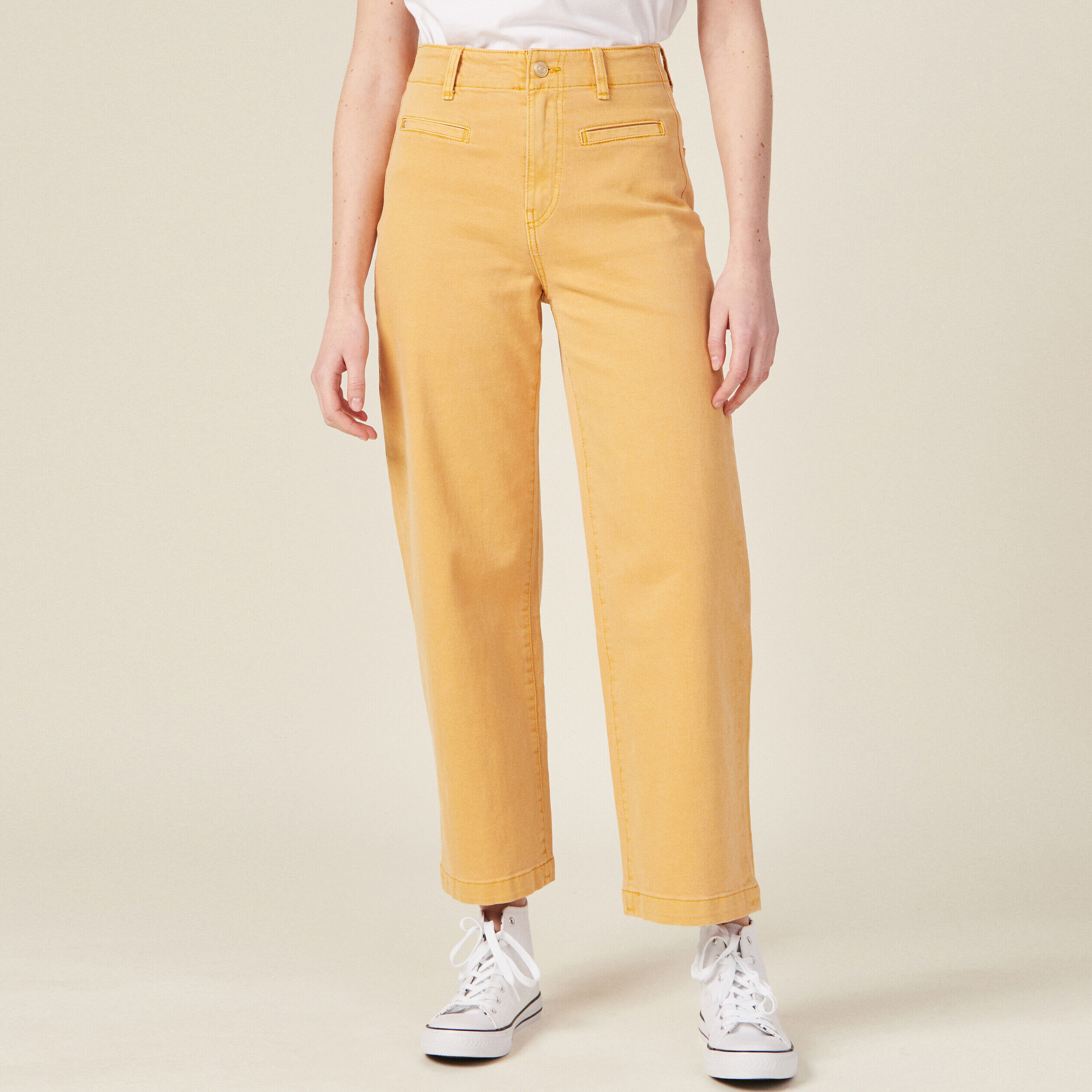 Good Vib s Pantalons et jeans Jaune Femme Vib s
