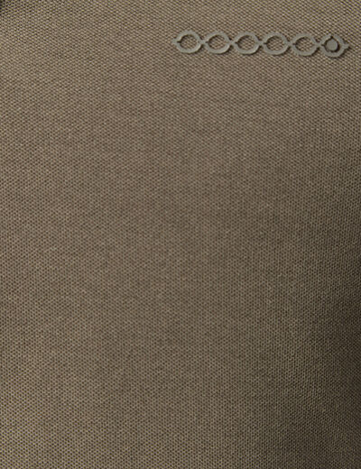 Polo cintr&eacute; manches courtes col polo vert fonc&eacute; homme
