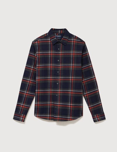 Chemise col classique manches longues vert kaki homme