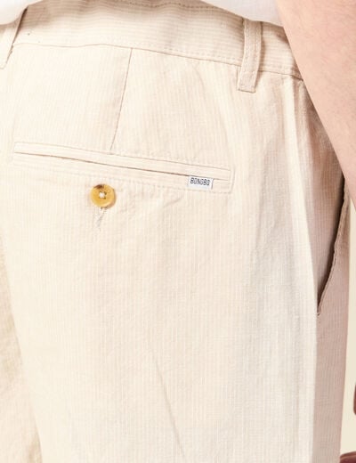 Pantalon chino droit beige homme