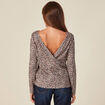 T-shirt manches longues marron clair femme