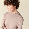 Robe pull droite col montant taupe femme