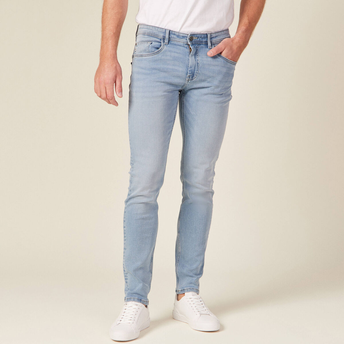 Jeans slim ultra stretch denim bleach homme