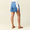 Short droit en jean à pinces denim baby bleu femme