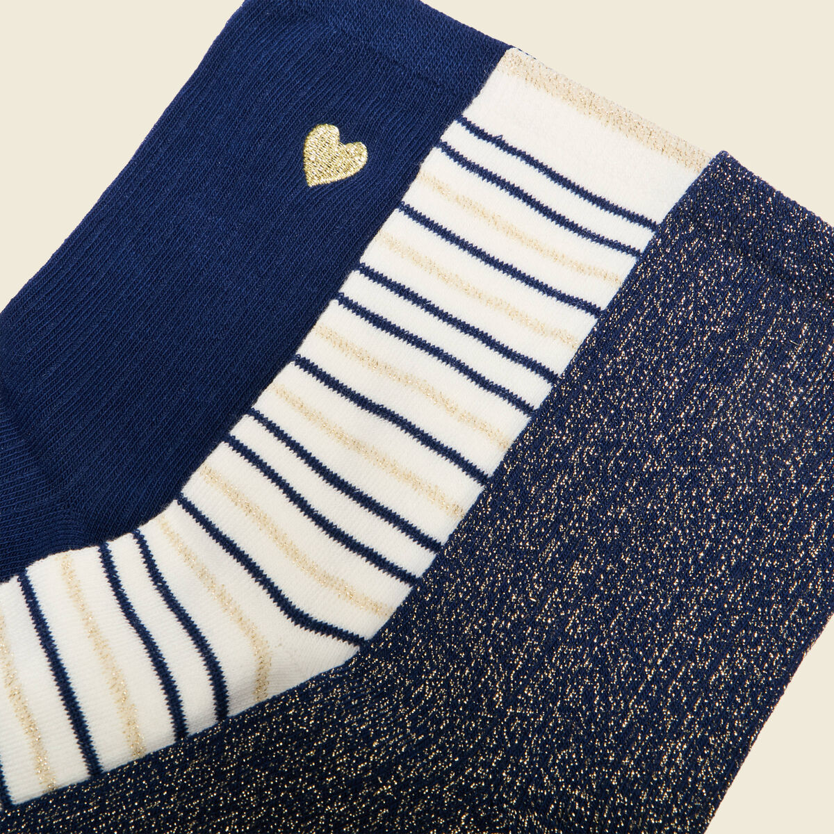 Lot 3 paires chaussettes bleu marine femme
