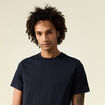T-shirt en coton manches courtes bleu marine homme
