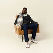 Manteau ajusté boutonné gris foncé homme