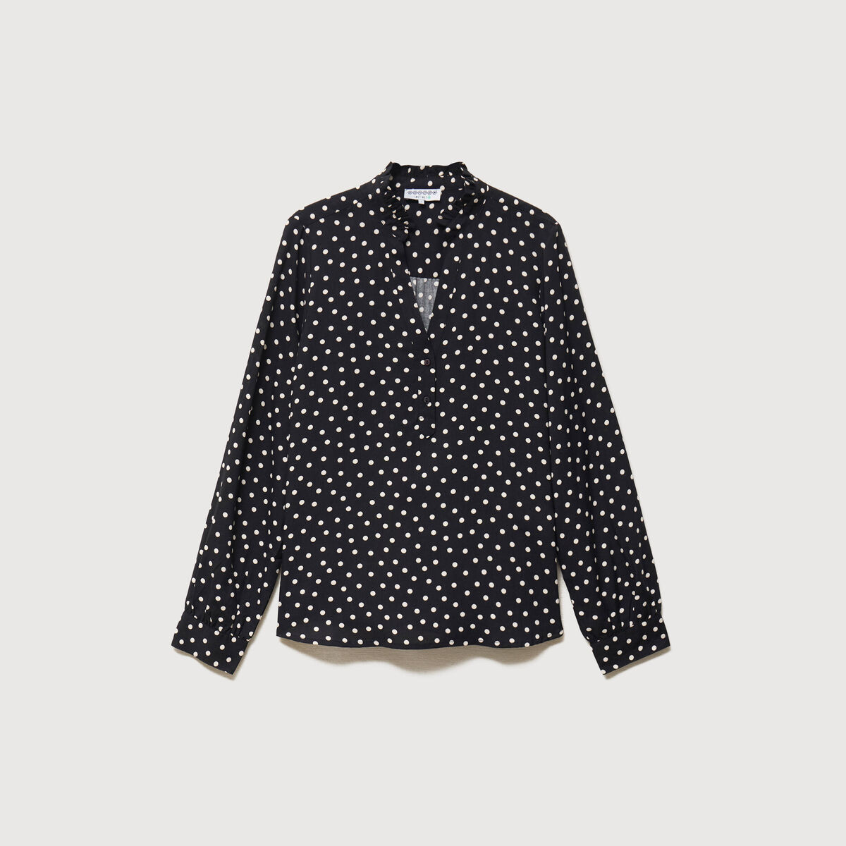 Blouse manches longues noir femme