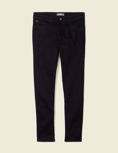 Jeans slim stretch longueur 34 denim noir homme