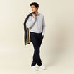 Chemise manches longues gris homme