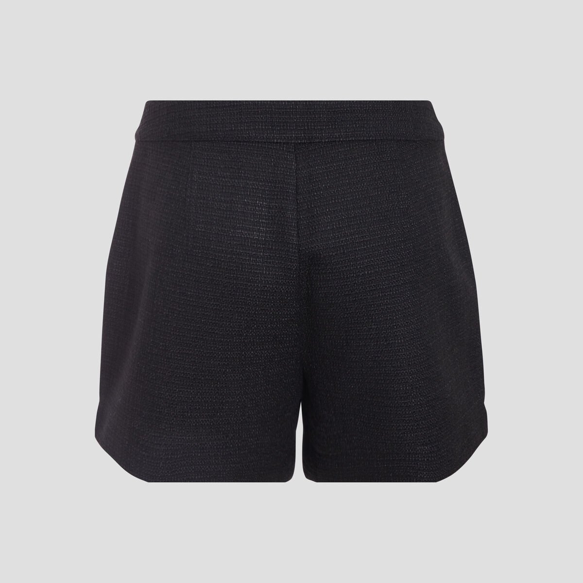 Short droit noir femme
