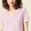 T-shirt manches courtes rose clair femme
