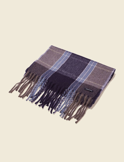 Écharpe à franges bleu clair homme