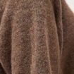 Pull droit col rond manches courtes marron femme