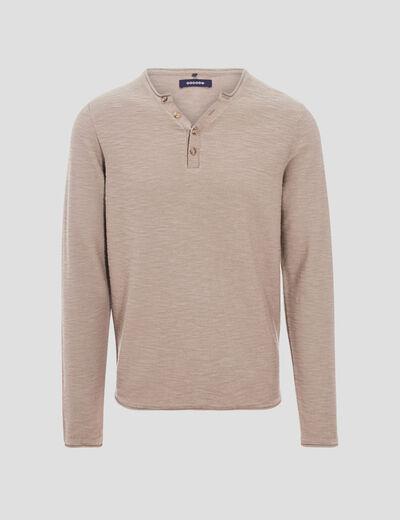 Pull manches longues vert kaki homme
