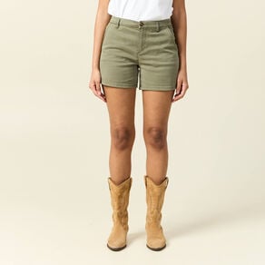 short chino eco responsable vert kaki femme Short chino éco-responsable vert kaki femme