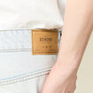 Bermuda droit en jean denim snow bleach homme