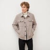 Surchemise boutonn&eacute;e beige homme