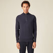 Pull manches longues bleu marine homme