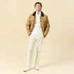 Pull col camionneur ecru homme