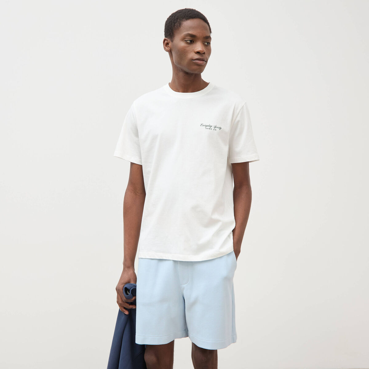 T-shirt en coton ecru homme