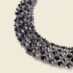 Collier avec strass noir femme