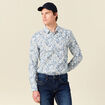 Chemise à manches longues blanc homme