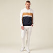 Sweat à capuche 1 poche ecru homme