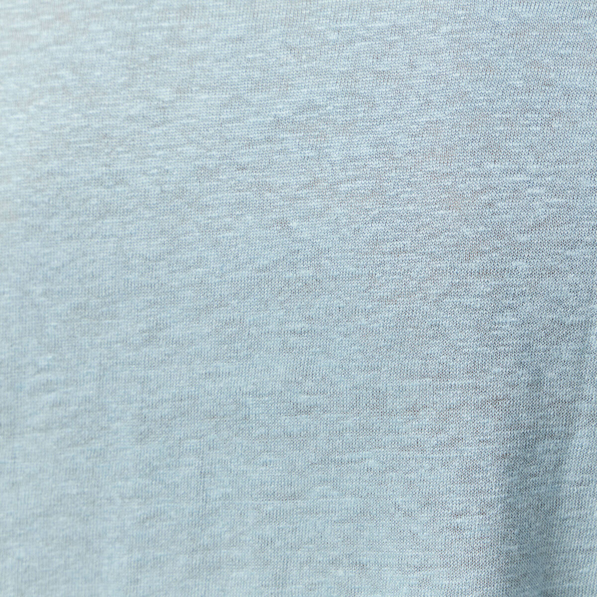 Polo en lin manches courtes bleu gris femme