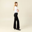 Jeans flare taille haute denim noir femme