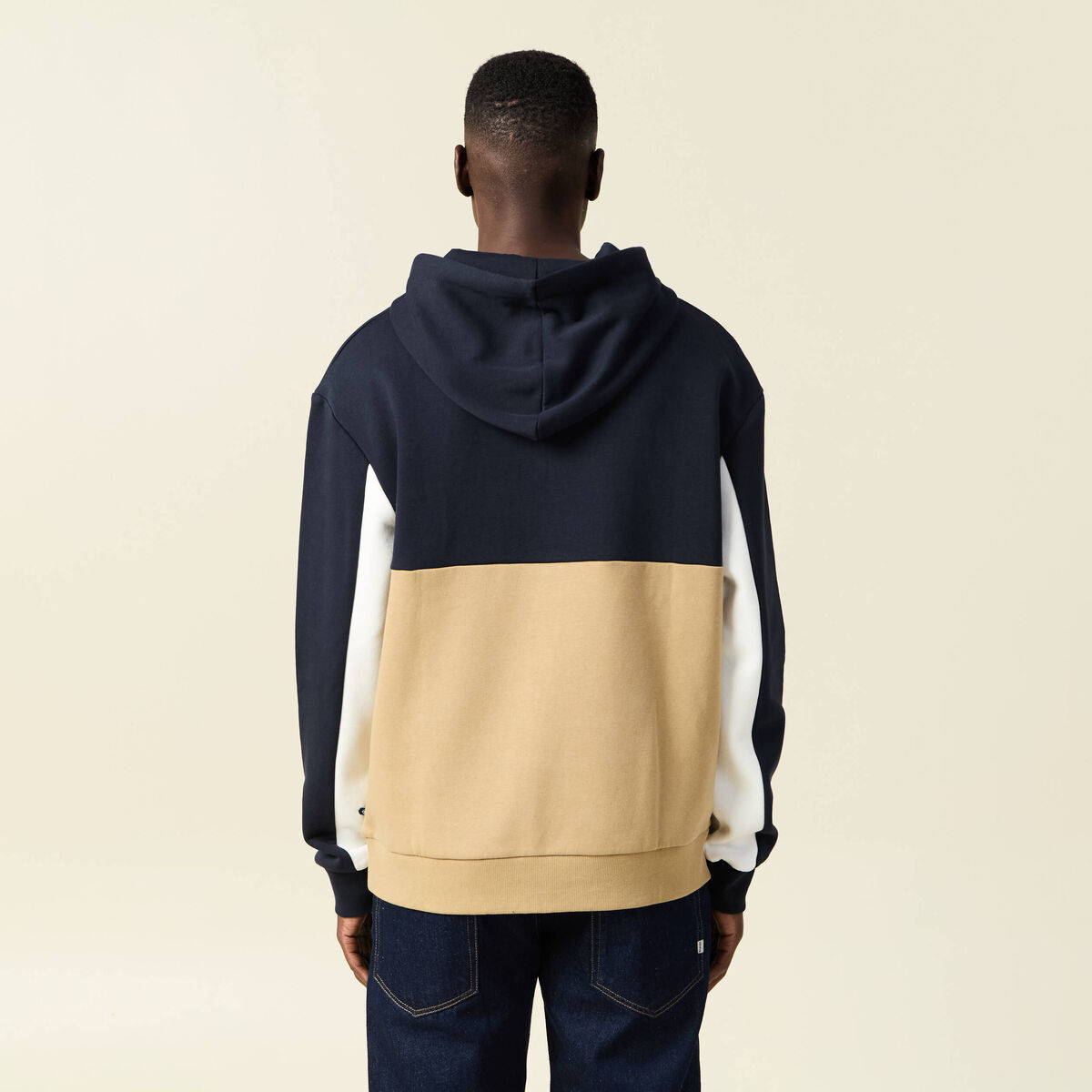 Sweat à capuche 1 poche bleu marine homme