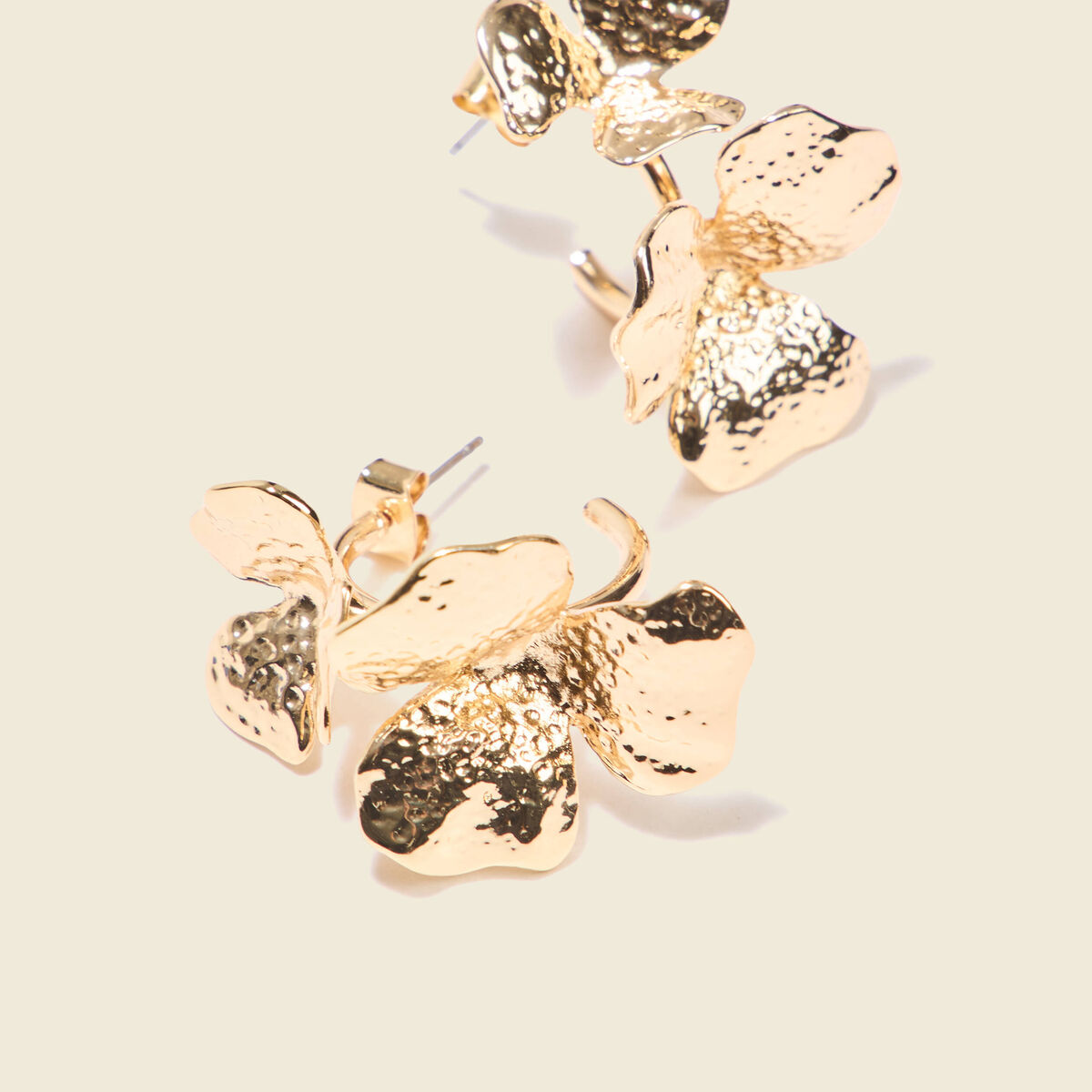 Boucles d'oreilles pendantes couleur or femme