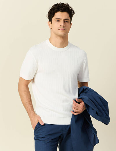 T-shirt manches courtes blanc homme