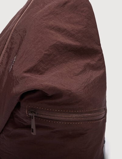 Sac &agrave; dos pliss&eacute; avec doublure bordeaux femme