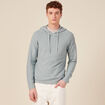 Pull à capuche bleu gris homme