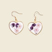 Boucles d'oreilles pendantes vieux rose femme
