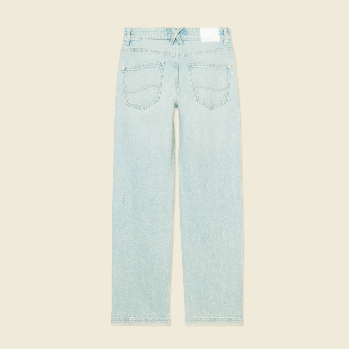 Jeans droit 7/8ème denim baby bleu femme