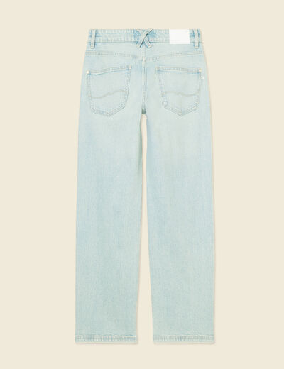 Jeans droit 7/8ème denim baby bleu femme