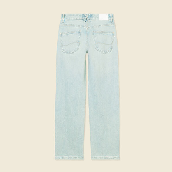 Jeans droit 7/8ème denim baby bleu femme