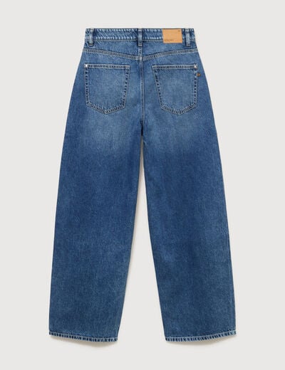 Jeans loose en coton denim used femme