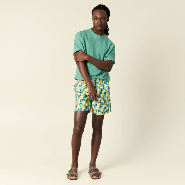 Short de bain bleu gris homme