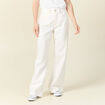 Jeans large éco-responsable denim blanc femme